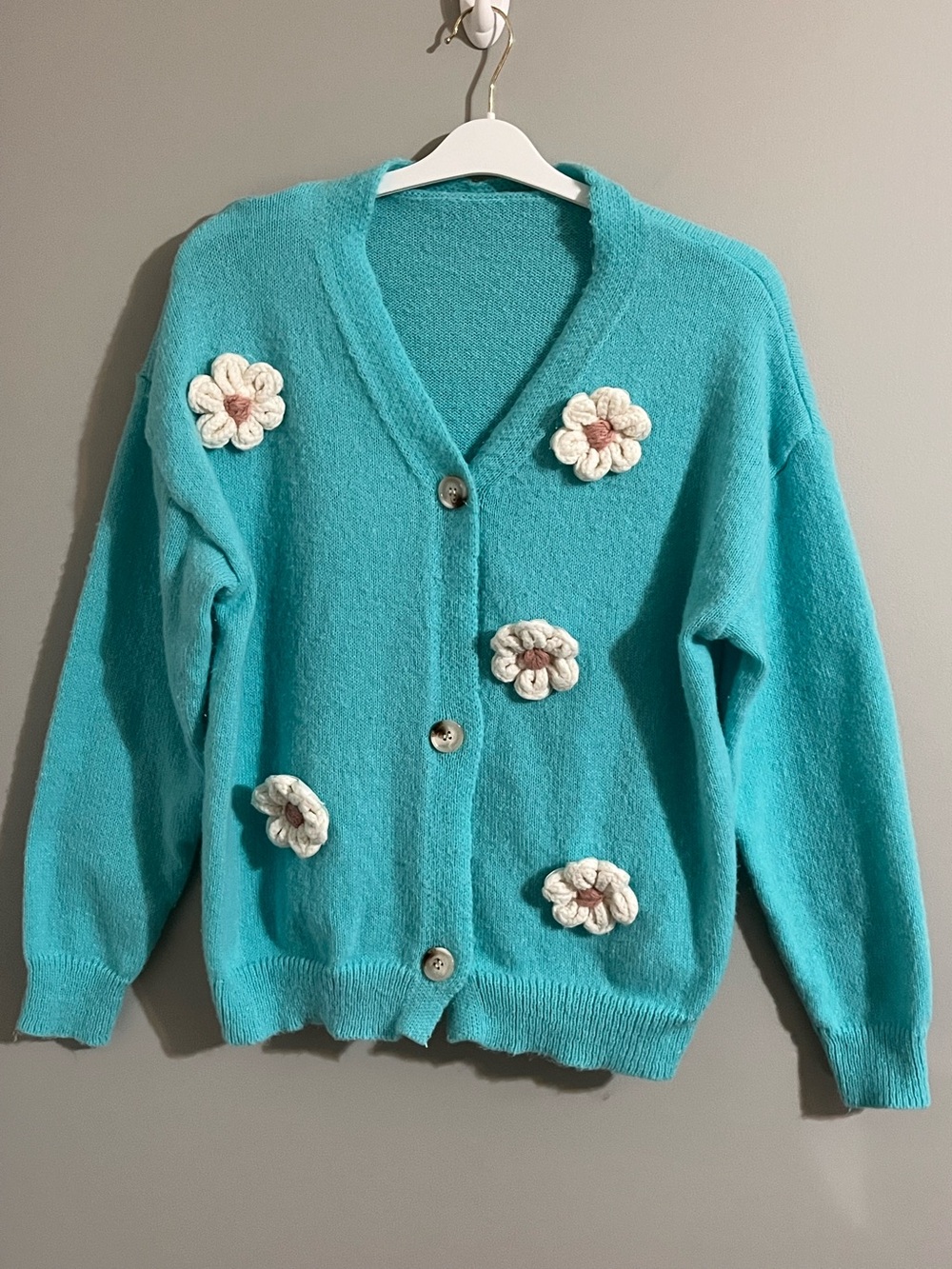 3D Stitch Flower Knit Cardigan